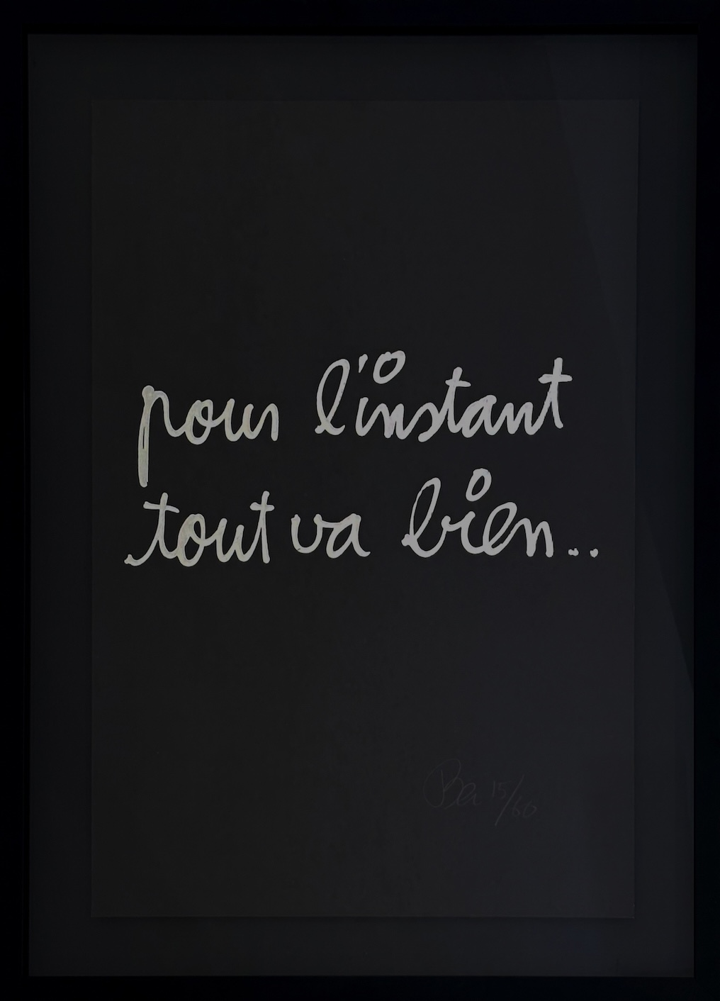 Ben Vautier, Pour l’instant tout va bien, 2001
