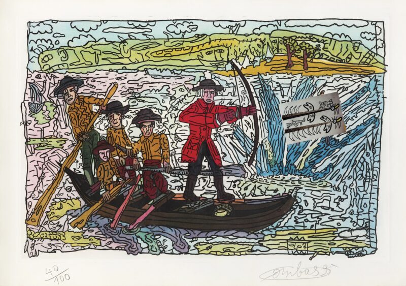 Robert Combas, La chasse aux canards, 1995