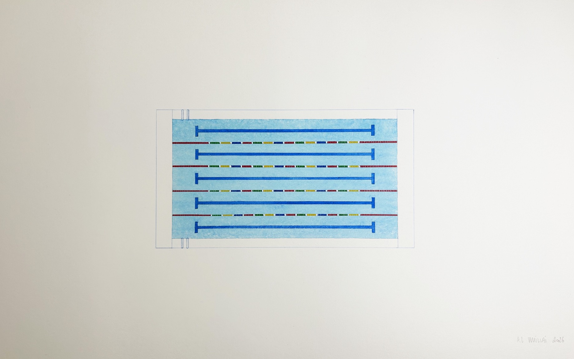 Anne-Laure Wuillai, Piscine municipale bassin d'entrainement, 5 couloirs, lignes de nage 25 mètres quatre couleurs), 2026