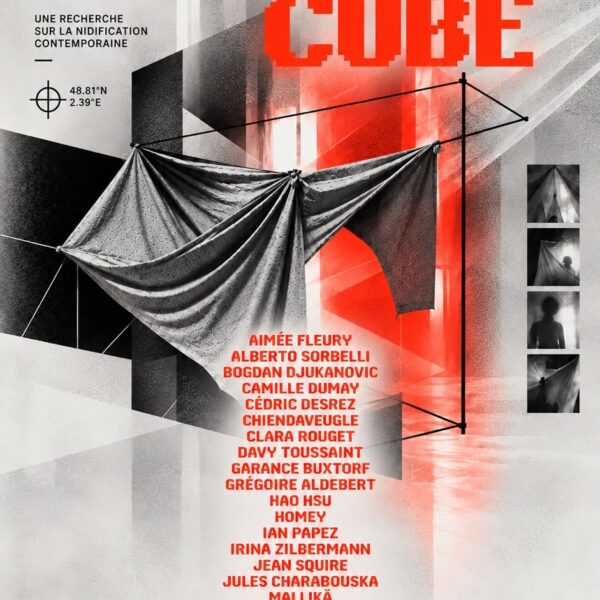 Affiche de l’exposition SQUAT CUBE, Espace d’art alternatif, Ivry-sur-Seine, du 1er au 23 octobre 2026